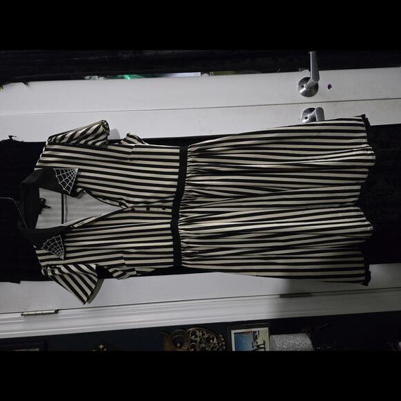 Sourpuss Dresses & Skirts - Sourpuss Lydia cream striped dress XL